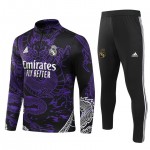 Real Madrid Purple Version Dragon Training Sweatshirts Viertelreißverschluss 2023-24